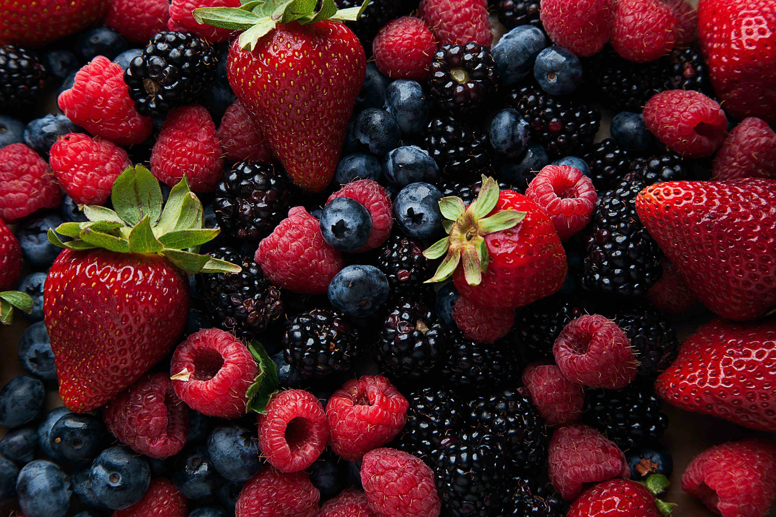 Nutritional Fruit - Strawberries, Blueberries, and Blackberries